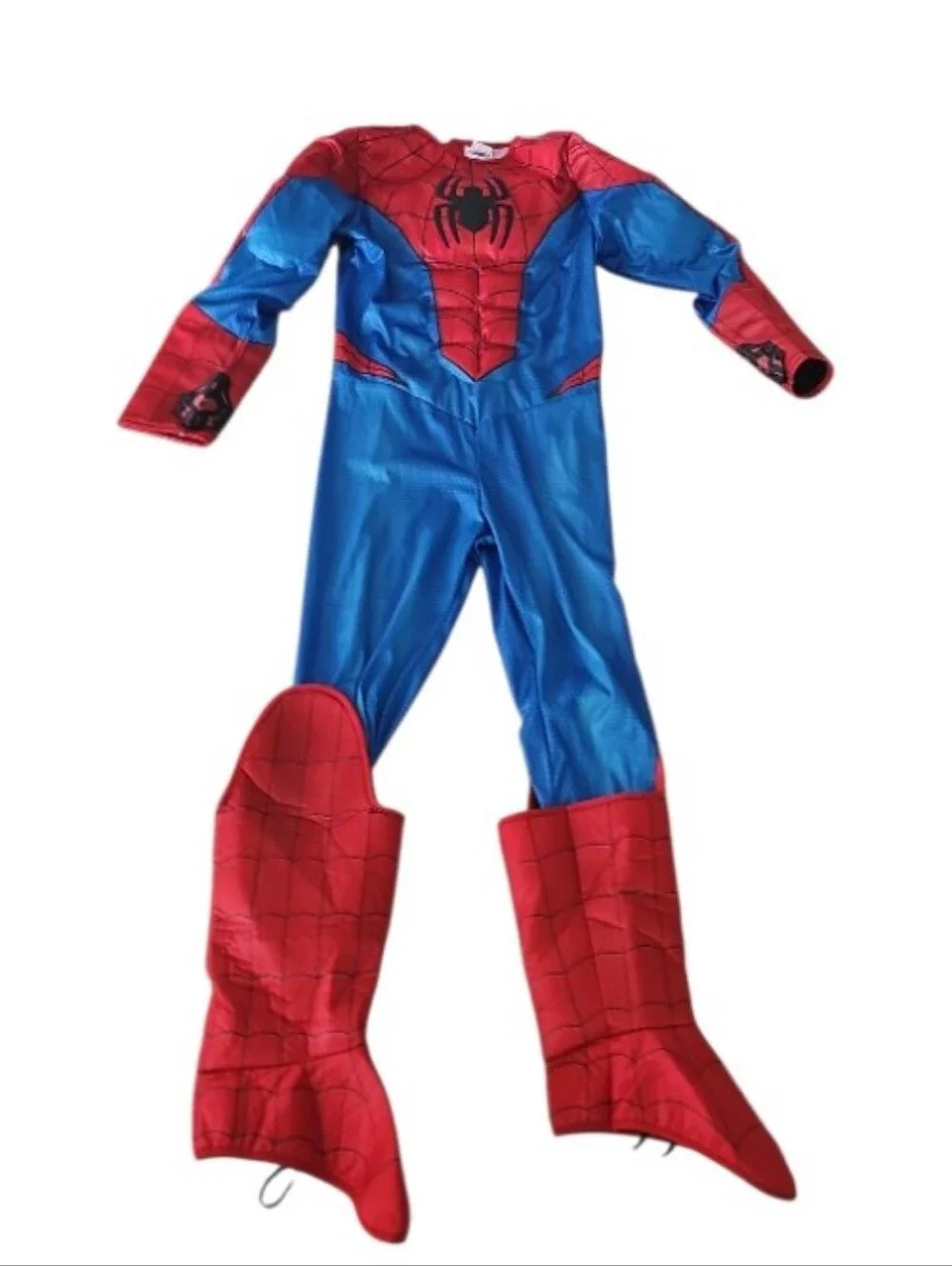 Marvel Spider-Man Deluxe Muscle Costume Kids Large10/12 Padded Halloween Cosplay